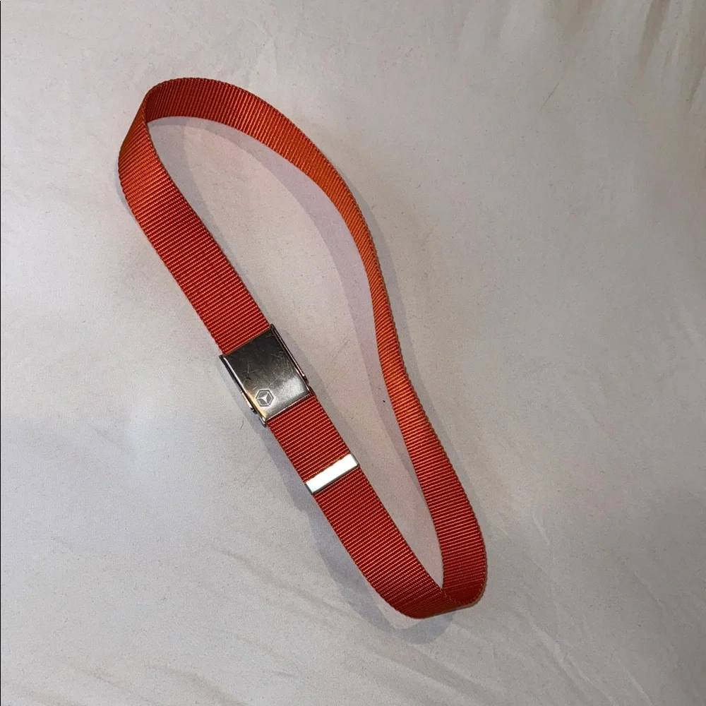 Red Belt with Silver Buckle